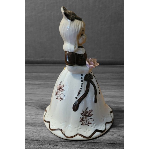 Vintage Girl Figurine Hand Bell - Picture 4 of 8